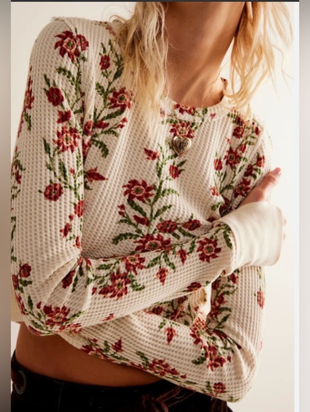 Free People We The Free Pretty Little Thermal Top Size L